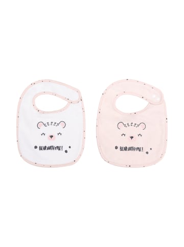 Kikkaboo Babylätzchen 2er Set Bär 23x31 in rosa