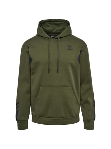 Hummel Logo Hoodie Kapuzen Pullover Sport HMLACTIVE in Olive