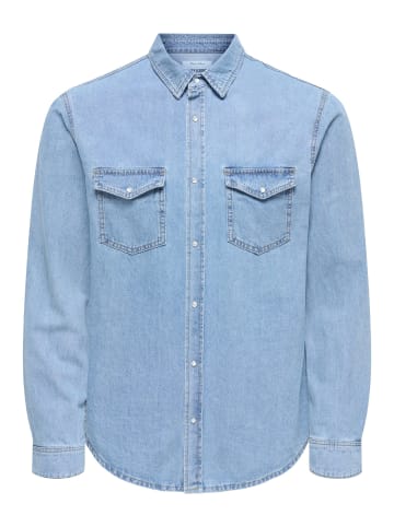 ONLY & SONS Jeanshemd Bane in Blue denim