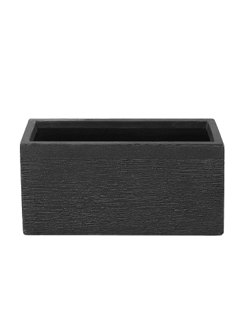 Beliani Outdoor Blumentopf MYRA in Schwarz - (W) 50 x (H) 24 x (L) 23 cm