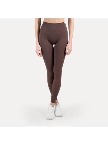 SMILODOX Leggings Lesedi Seamless Scrunch in Dunkelbraun