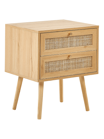Beliani Nachttisch PEROTE in Braun/Gold - (W) 48 x (H) 57 x (L) 40 cm