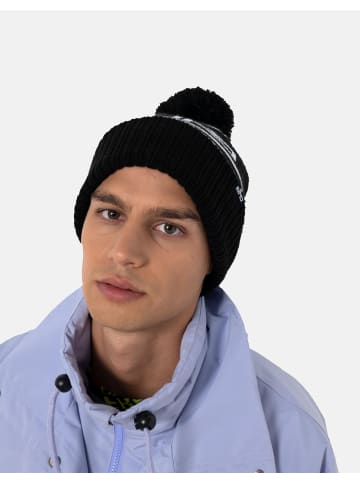 elho Beanie Coole Mütze mit Streifendesign in BLACK