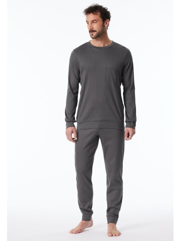Schiesser Pyjama kurz für Herren in anthrazit
