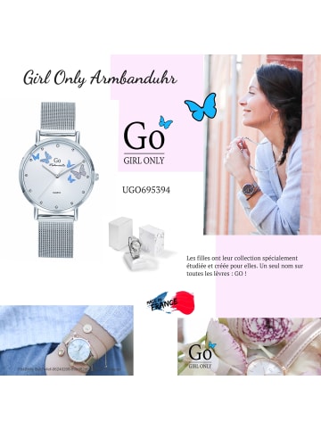 Girl Only Armbanduhr-Analog silber mittel (ca. 34mm) Girl Only GO