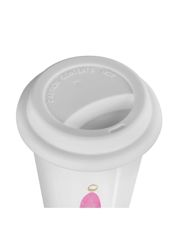 Mr. & Mrs. Panda Thermobecher Sternzeichen Jungfrau mit Spruch in Weiß