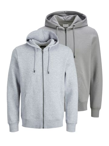 Jack & Jones Sweatjacke / Hoodie Star in Hellgrau / grau