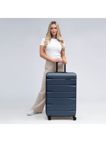 Franky Munich 4.0 4 Rollen Trolley L 76 cm mit Dehnfalte in dark blue dull