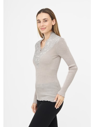 TOOCHE Langarmshirt "Moonlit Elegance" in grau