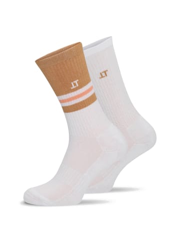 Tamaris Socken 2er Pack casual in white/coffee