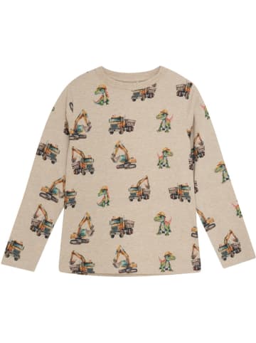 Minymo Kinder Longsleeve "T-Shirt LS AOP" in Beige