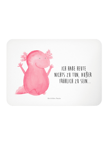 Mr. & Mrs. Panda Magnet Axolotl Hurra mit Spruch in Weiß