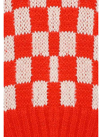 myMo Women Sweater in Weiss Rot Kariert