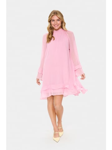 SAINT TROPEZ Kleid LabelleSZ Lockere Passform in Pink Nectar