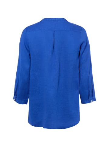 Franco Callegari Leinenbluse in indigo - 0091