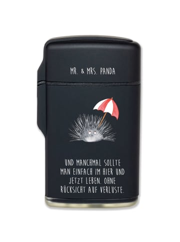 Mr. & Mrs. Panda Feuerzeug Seeigel mit Spruch in Schwarz