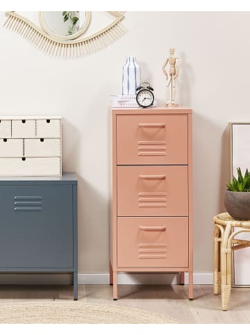 Beliani Büroschränke WOSTOK in Rosa - (W) 43 x (H) 103 x (L) 40 cm