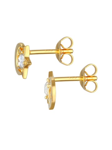 Elli Ohrringe 925 Sterling Silber Astro, Halbmond, Sterne, Stern in Gold