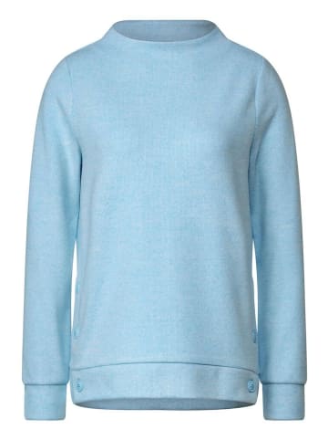 Street One Langarmshirt in light aquamarine blue mel.