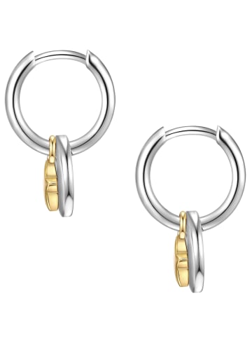 Glanzstücke München Creolen Kreis/Stern Sterling Silber in silber