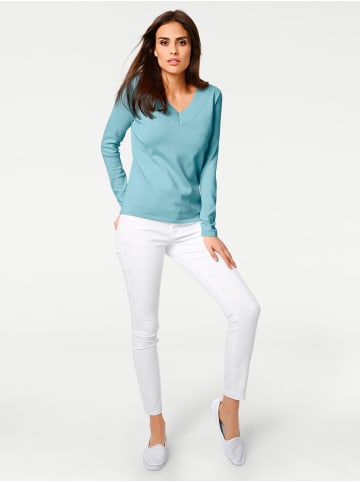 Heine V-Ausschnitt-Pullover in aqua