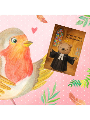 Mr. & Mrs. Panda Grußkarte Pfarrer Leidenschaft Design mit Spruch in Weiß