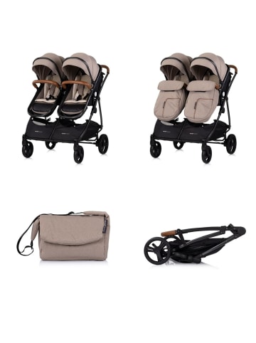 Chipolino Geschwisterkinderwagen Duo Smart in braun