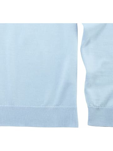 OLYMP  Rundhalspullover für Herren in hell-blau
