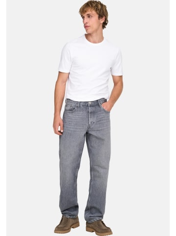 ONLY & SONS T-Shirt Basic in Weiß / schwarz