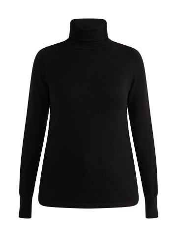 usha WHITE LABEL Strick Rollkragenpullover in Schwarz