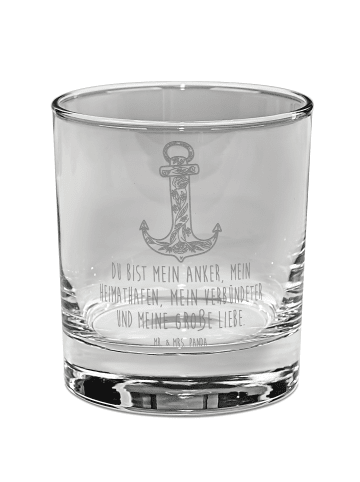 Mr. & Mrs. Panda Tumbler Anker Blau mit Spruch in Transparent