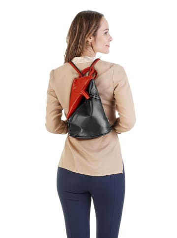 Samantha Look Rucksack echt Leder in rot