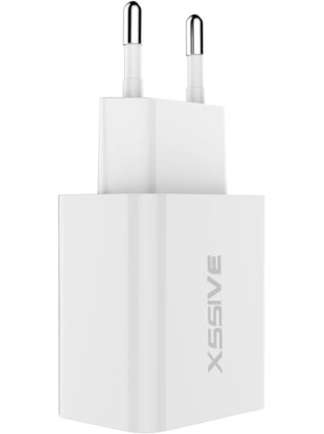 COFI 1453 Dual Port Wandladegerät 18W, Schnelladung 3A USB-A & USB-C in Weiß