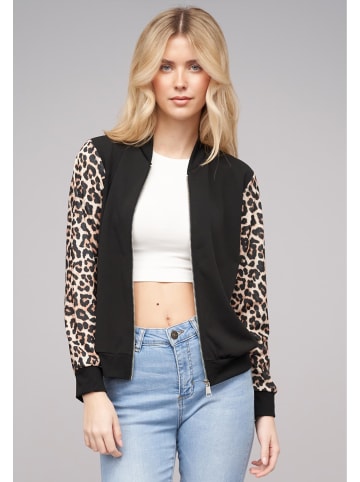 Cloud5ive Cloud5ive Bomber Jacket 2-Tone Leo Sleeve Print in black