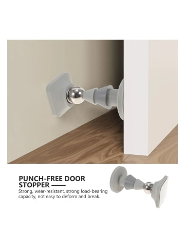 COFI 1453 Genialo Türstopper magnetisch 2er Set Türhalter Grau in Grau