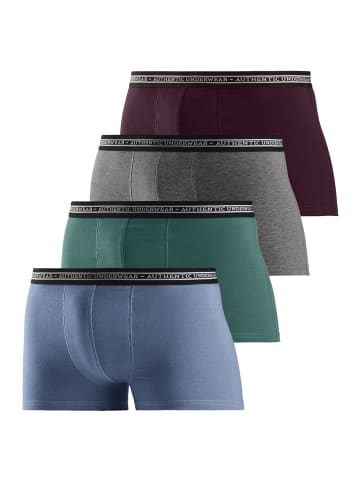 AUTHENTIC UNDERWEAR Boxer in blau, petrol, anthrazit-meliert, bordeaux
