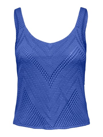 JACQUELINE de YONG Strukturiertes Strickoberteil Ärmelloses Tank Top Shirt JDYSUN in Blau-2