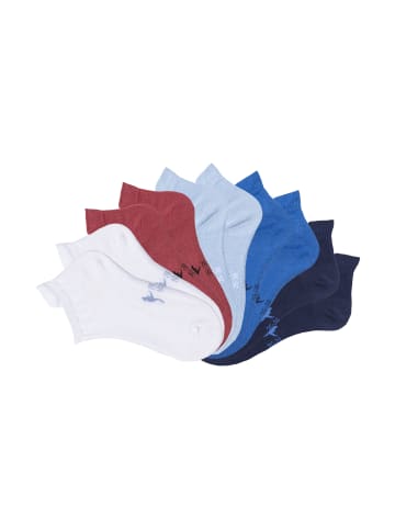 Kangaroos Sneakersocken in weiß, rot, marine, royal blau, hell blau