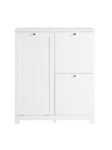 SoBuy Wäschekommode in Reinweiß - (W) 38 x (H) 90 x (L) 78 cm
