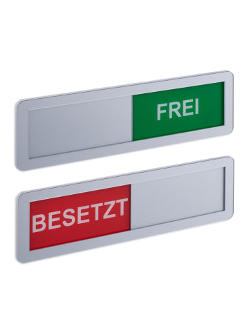 relaxdays 2 x Türschild "Besetzt Frei" in Rot/ Grün