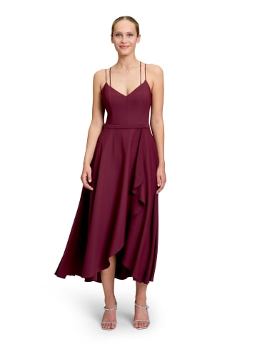 Vera Mont Abendkleid mit Volant in Wild Ruby