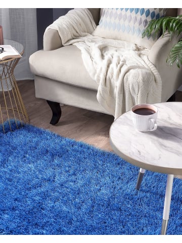 Beliani Shaggy CIDE in Blau - (W) 80 x (H) 7 x (L) 150 cm