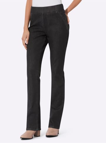 creation L Schlupfjeans in black denim