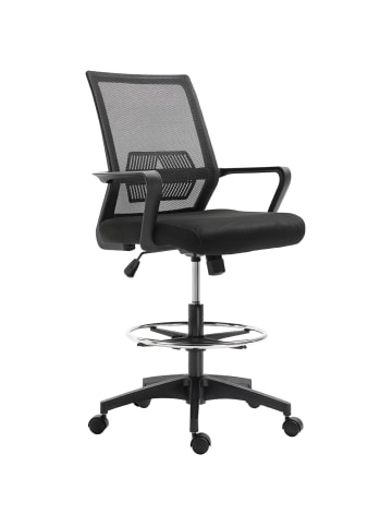 Vinsetto Bürostuhl-64L x 59B x 104-124H cm-Schwarz