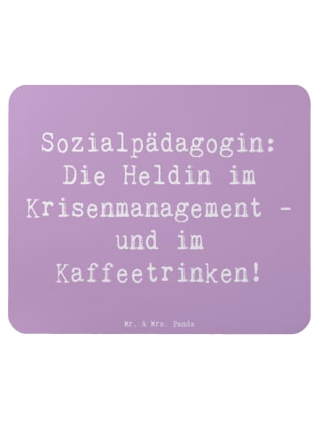 Mr. & Mrs. Panda Mauspad Spruch Sozialpädagogin mit Spruch in Lavendeltraum
