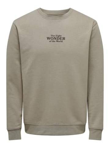 ONLY & SONS Sweatshirt in Vintage Khaki