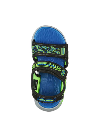 Skechers Sandalen "THERMO-SPLASH HEAT-FLO" in Schwarz / Blau / Lime