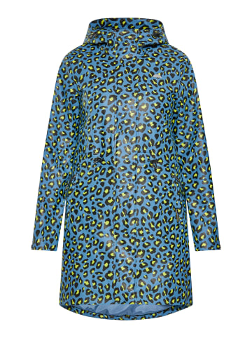 Schmuddelwedda Damen Regenparka in Stahlblau Limette Leo