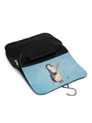 Mr. & Mrs. Panda Schminktasche Pinguin Angler ohne Spruch in Eisblau