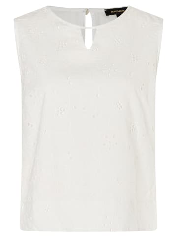 More & More Blusentop Lochspitze in off white